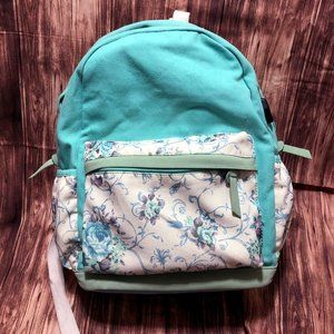 Teal Floral Backpack